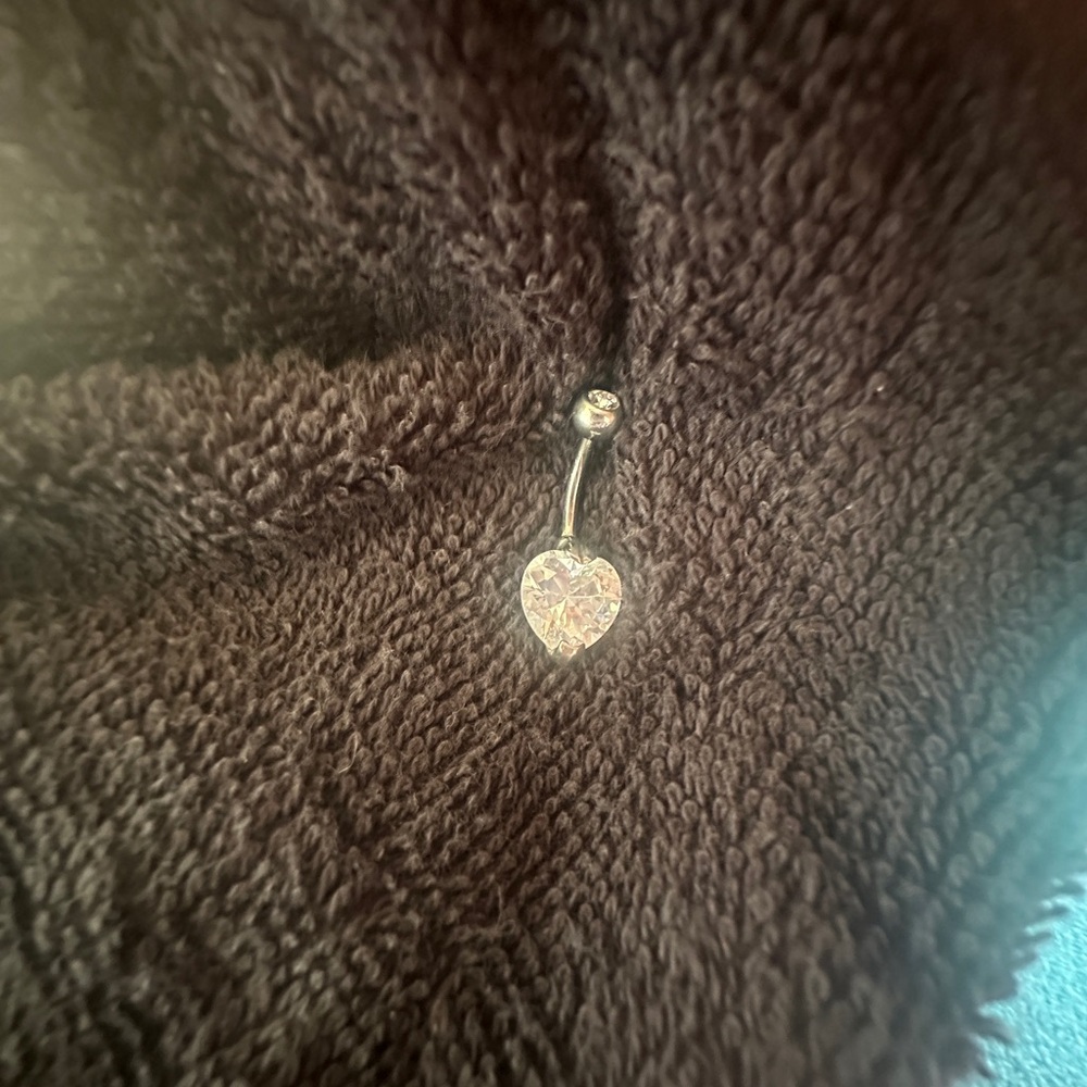 Belly button ring surgical steel Swarovski crystal (10 mm)